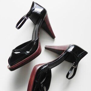 Vintage 90s Ann Taylor Patent Leather Platforms 7